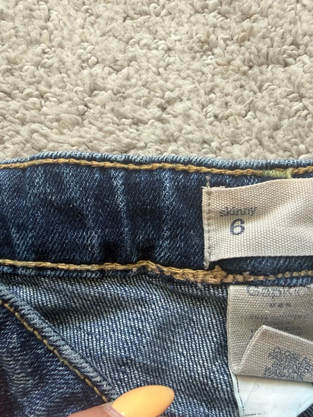 GAP Kids Distressed Dark Blue Straight Jeans